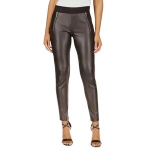 Michael Kors Black Faux Leather Front‎ Ankle Pants NWT Size 2X